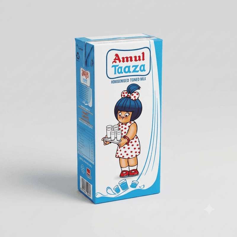 Amul Taaza Toned Milk (Tetra)