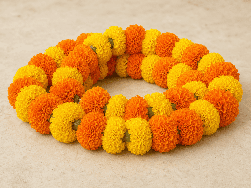 Marigold garland (Genda mala)