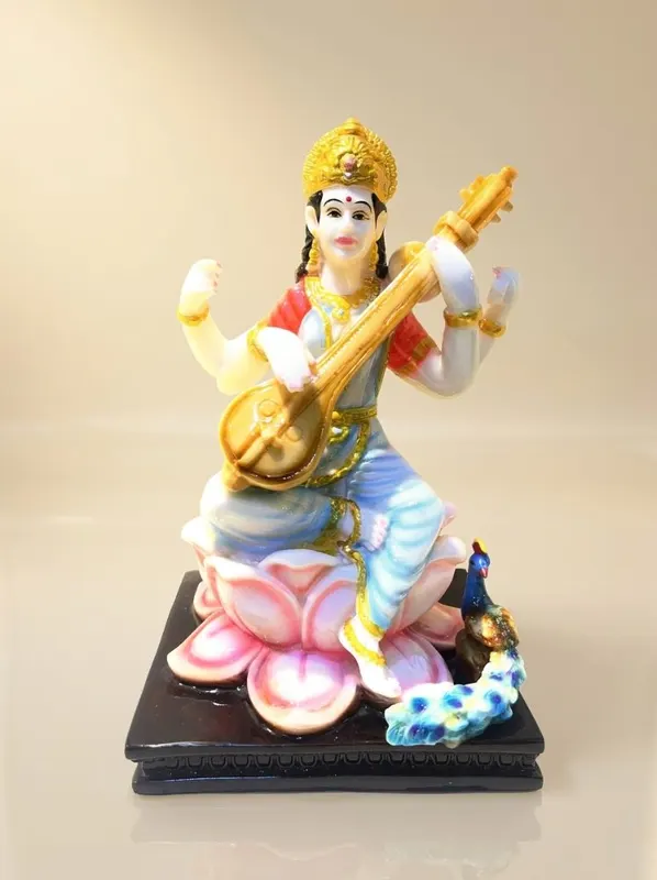 Goddess Saraswati Playing Veena