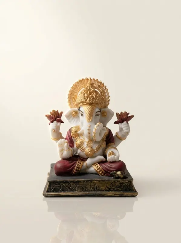 Lord Ganesha Seated Blessing Idol