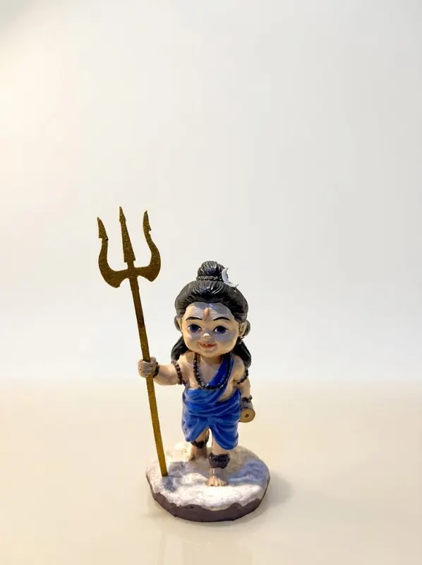 Bal Shiva Standing with Trishul Idol