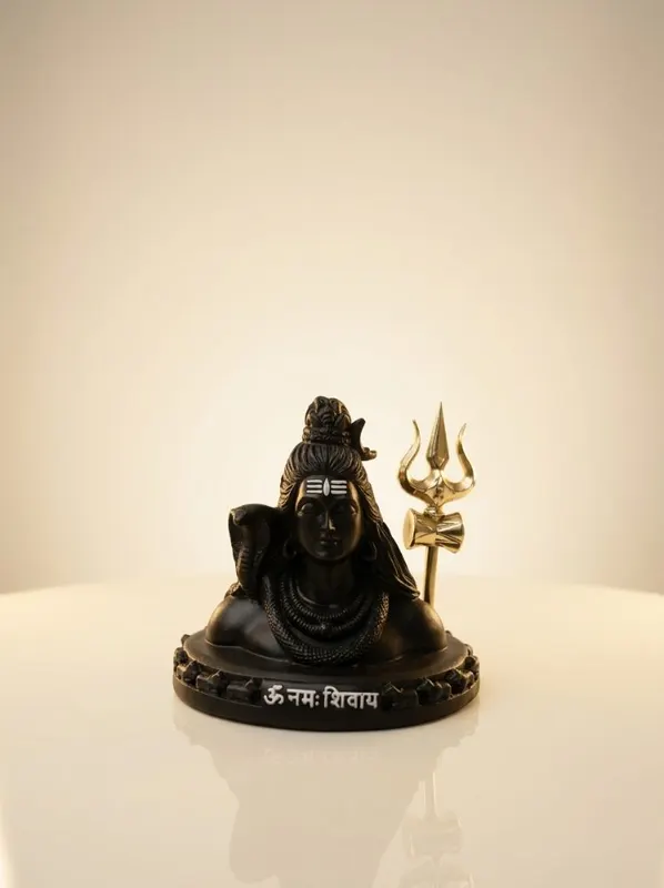 Meditating Lord Shiva Bust Statue