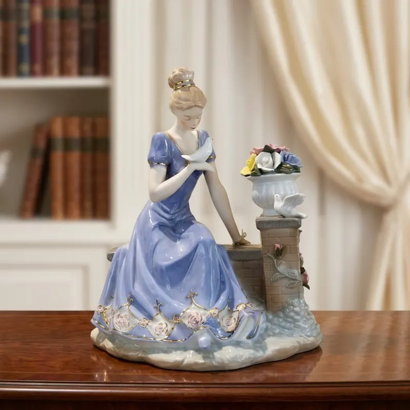 Time for Reflection - Fine Porcelain Victorian Lady Figurine