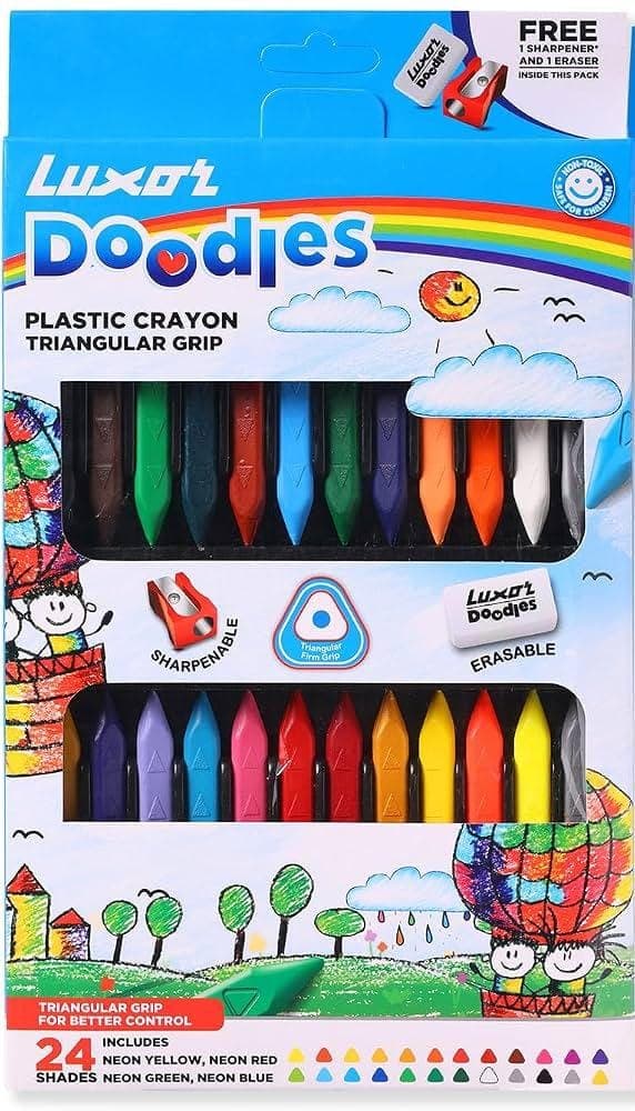 Luxor Doodles Plastic Crayon