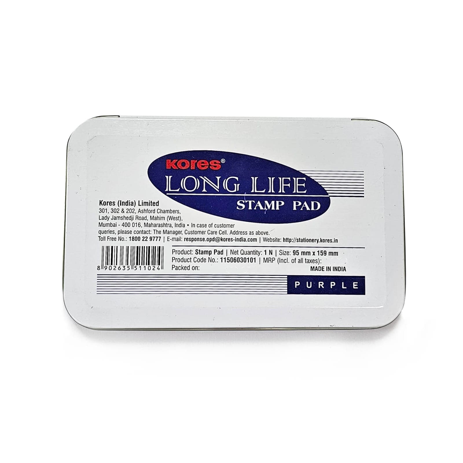 Kores Long Life Stamp Pad - PURPLE (Big)