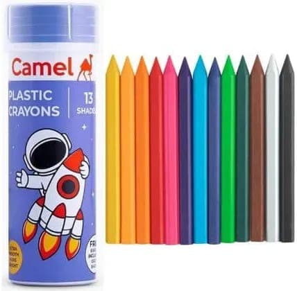 Camel Plastic Crayons (13 Shades)