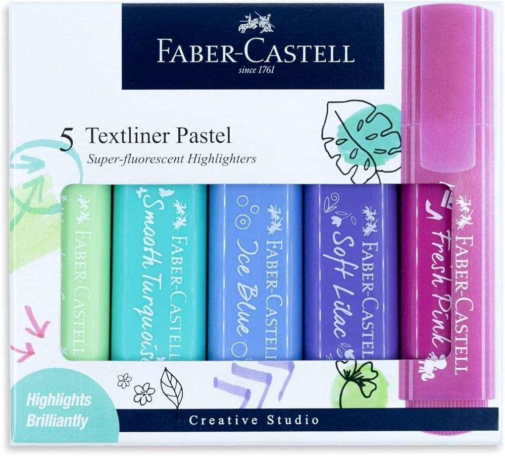 Faber-Castell Highlighter (5 Textliner Pastel)