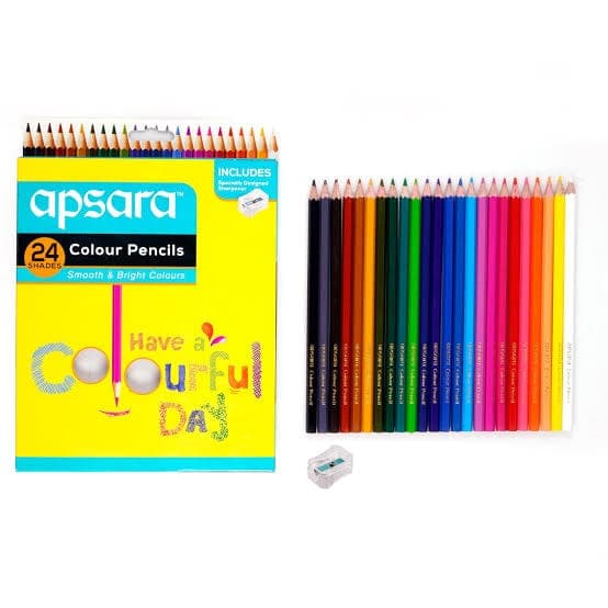 Apsara Colour Pencils (24 Shades)
